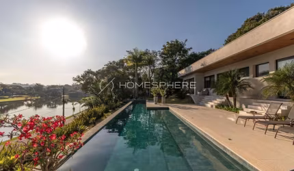 Itu Terras de São José I Casa à venda em Condomínio Terras de São José, 900m², Projeto Pablo Lanza, 5 quartos, sendo 5 suítes, casa térrea, lazer e vista para o lago