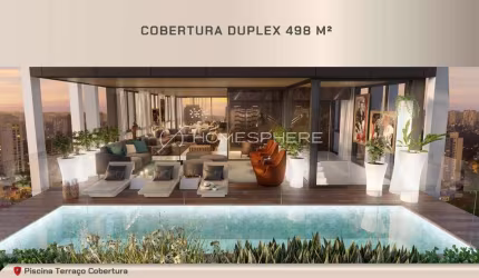 Cobertura Tonino Lamborghini Jardins Alameda Jau, 550. Venda Cobertura de luxo nos Jardins, 498m², 4 suítes, piscina, 6 vagas e lazer nos Jardins. Gafisa Entrega dezembro de 2024.