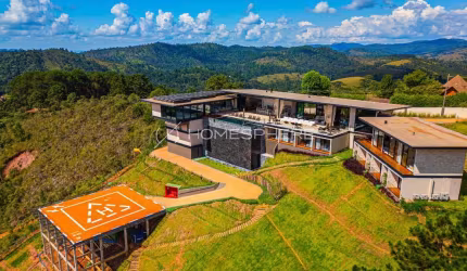 Residencial Gran Ville, Campos do Jordão - SP. Mansão à venda recém construída,2455 m², 11 suítes, heliponto, Spa, piscina, área gourmet, boliche, academia, adega e vista deslubrante