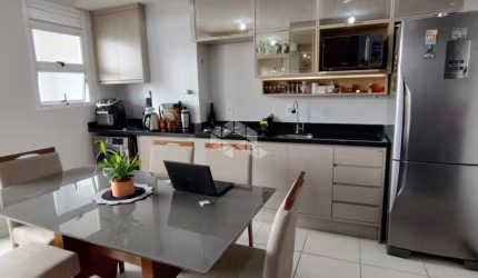 Apartamento semimobiliado de 2 dormitórios, sacada, churrasqueira e vaga coberta em Canoas