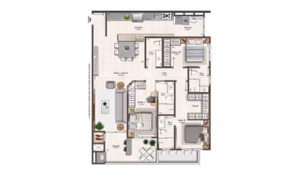 Apartamento 3 suítes em Campinas-SJ