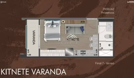 Apartamento com 1 quarto à venda na Rua Lourenço Pinto, --, Centro, Curitiba por R$ 319.577