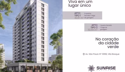 CONDOMÍNIO STUDIOS - SUNRISE RESIDENCE - AO LADO DO PARQUE DO INGÁ
