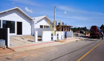 Casa geminada: 75m², 2 dorm (1 suíte) em construção- Nova Gov. Celso Ramos
