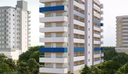 Apartamentos de 1 e 2 dormitórios a venda no coração da Guilhermina, em Praia Grande/SP