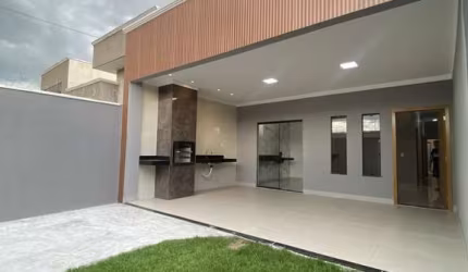 Casa de 3 quartos, 1 suíte, banheiro social + lavabo - Jardim Canedo-Go