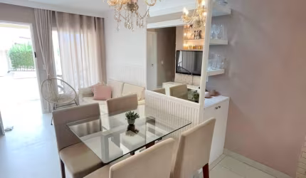 Casa Duplex Reformada e Semi-Mobiliada no Condomínio Jardine - 3 Quartos e Área Gourmet Privativa!