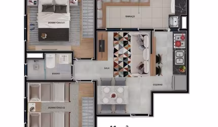 Apartamento com 2 quartos à venda na Rua Tomás Sepé, 615, Jardim da Glória, Cotia, 41 m2 por R$ 279.000