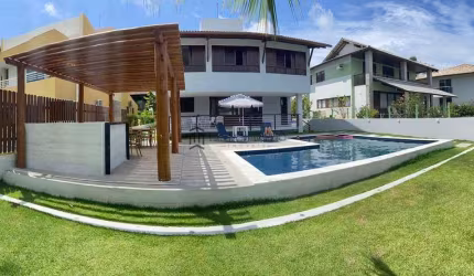 Casa Baía do Cupe à venda com 218m², 4 suítes,  Duplex, Varanda, piscina, 4 vagas,Cupe, Ipojuca, PE