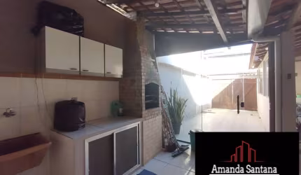 Casa linear com churrasqueira próximo à Nova São Pedro.