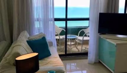 Oportunidade de moradia ou investimento! Belissimo flat com vista mar para a praia de areia preta!