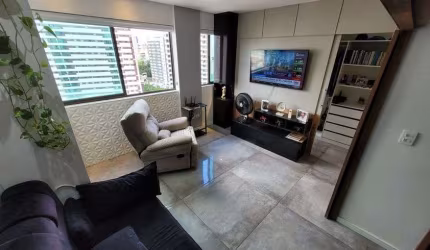 Apartamento mobiliado porteira fechada com 2 quartos, na Tamarineira.