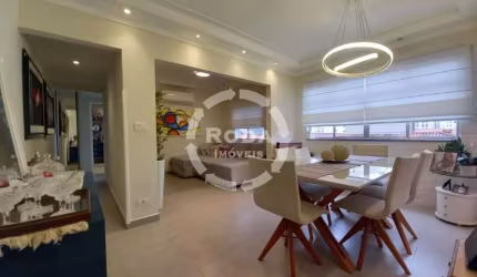 Apartamento reformado e decorado no Campo Grande com porteira fechada e garagem demarcada