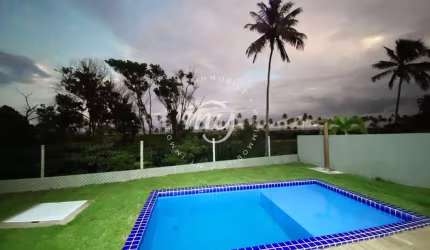 Barra de Jacuípe| Parque do Jacuípe| Casa Vista Mar 170m²| 3 Suites| Area Gourmet| Piscina| Churrasqueira