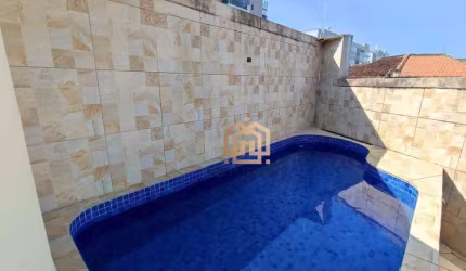 Cobertura com 144m², 3 Dorms (2 suítes), Piscina e Churrasqueira, para Venda ou Locação a 350m da Praia da Enseada, Bertioga.