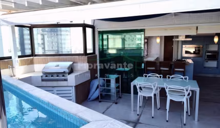 Cobertura com 4 suítes, Vila Rica, Santos. Ao lado do Canal 3