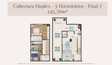 Cobertura Duplex 3 Dormitórios no Ecoville
