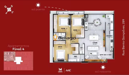 Apartamento 3 dormitórios à venda Nossa Senhora das Dores Santa Maria/RS