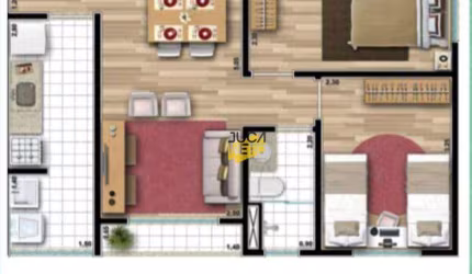 Apartamento com 2 dormitórios à venda, 50 m² por R$ 220.000 - Jardim Estrela - Mauá/SP