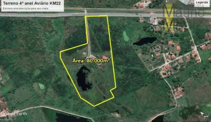 Terreno à venda, 80000 m² por R$ 10.500.000,00 - Urucutuba (Jurema) - Caucaia/CE