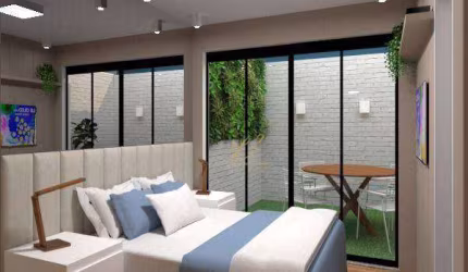 Maravilhoso Studio com Garden, 27 m² ao lado do Shopping Palladium!