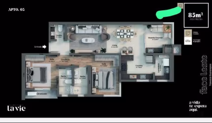 Apartamento na Planta Edifício La Vie