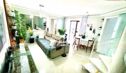 Vende Cobertura com 132m², 3 dormitórios, área gourmet com churrasqueira