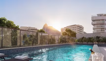 Lindo apartamento em Botafogo VISTA  CRISTO com 82 m2 com suíte e varanda