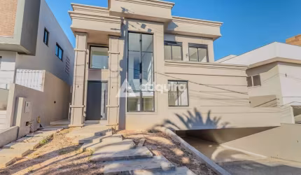 Casa nova à venda, 4 Suítes, 4 Vagas, Piscina, Condomínio La Defense, Ponta Grossa, PR