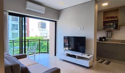 Apartamento 2 Suítes, 65m², no Top Leblon Apart Services, melhor Flat do Leblon com Rooftop e Piscina vista Mar.