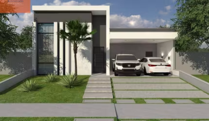 'Casa de Luxo em Condomínio Fechado: 3 Suítes, Piscina com Cascata e Armários Planejados - 300m² de Terreno'