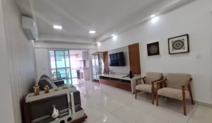Apartamento de 3 quartos mobiliado para alugar no Bairro da Aparecida em Santos/SP.