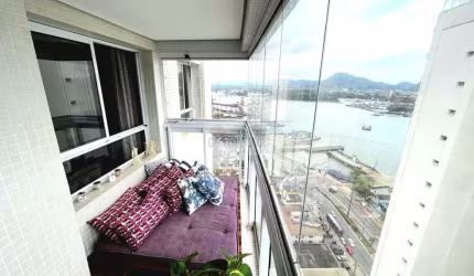 Apartamento com 3 suítes, 3 vagas e lazer completo, frente para o mar, Ponta da Praia