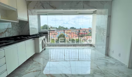 Ap semi mobiliado, todo no porcelanato com vaga