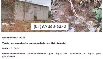 Vende-se excelente propriedade em Chã Grande com 3.500m