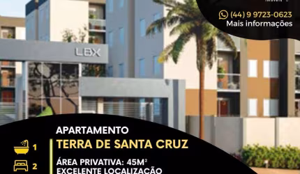 Apartamento com 2 quartos à venda na Rua Pioneira Genoveva Giunta, 1106, Parque Tarumã, Maringá, 45 m2 por R$ 245.000