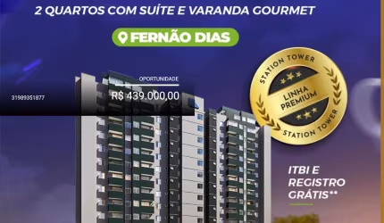 SUPER OPORTUNIDADE | LANÇAMENTO NA PLANTA | STATION TOWER RESIDENCE | BAIRRO FERNÃO DIAS, BELO HORIZONTE MG