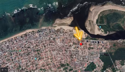 Quintal de Aluguel, Espaços de Terreno Cercados Situado a 1 quadra do mar em Barra de Jangada
