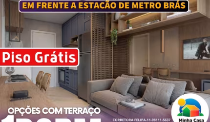 Apartamentos com 1 Dormitório ao lado do Metrô Brás