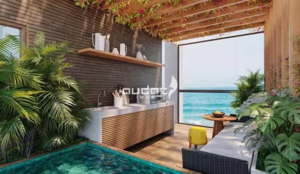 Apartamento tipo 'Cobertura Lateral' com Piscina Privativa e Vista para o Mar no