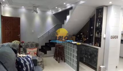 Casa em condomínio fechado com 3 quartos à venda na Rua Bento Viana, 396, Parque Bitaru, São Vicente por R$ 500.000