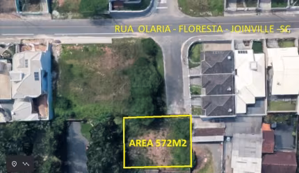 Vendo terreno Residencial com 572 m2 - Bairro Floresta, Joinville-SC