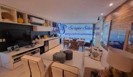 Belíssimo apartamento alto padrão, térreo e mobiliado no Porto das Dunas com 3 dormitórios.
