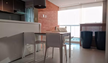 Apartamento locação Mobiliado no Brooklin ,2 Quartos, 1 Suíte, 1 vaga, 69m.
