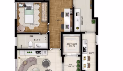 160m2 - MOEMA - Vista Livre - 2 vagas sendo 1 especial,