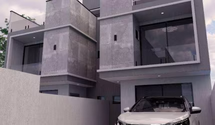 Sobrados novos com 3 dormitórios à venda, 153 m² por R$ 790.000 - Uberaba - Curitiba/PR