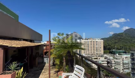 Charmosa cobertura  em centro de terreno em ponto nobre da Lagoa/Jardim Botanico