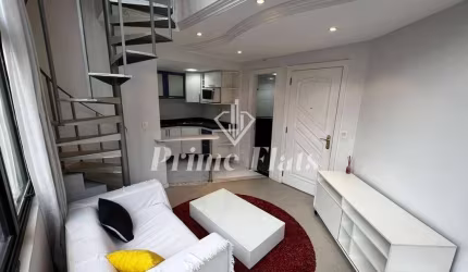 Flat disponível para venda no Edifício Flat Time no Itaim Bibi, com 40m², 1 dormitório e 1 vaga