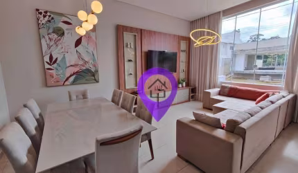 Casa de 178m² à venda no Condomínio Bela Vila, Pouso Alegre. 3 dormitórios, jacuzzi e área gourmet. Condomínio com piscina, quadras e horta