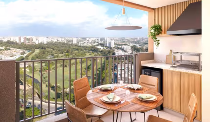Apartamento 47m² com Varanda com Churrasqueira a Carvão